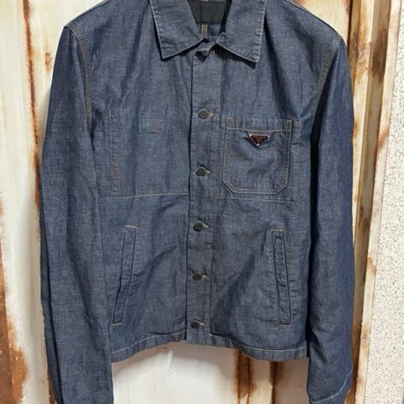新品☆PRADAプラダ デニム ダンガリー ブルゾンジャケット 新品☆PRADAプラダ デニム ダンガリー ブルゾンジャケット