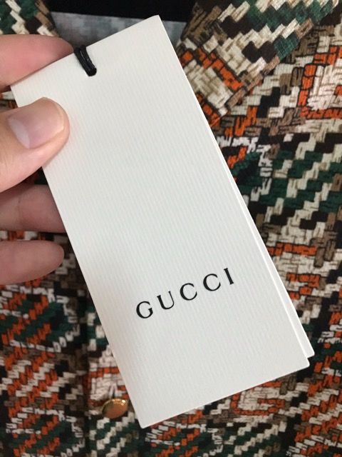 GUCCI ウーヴン エフェクト G プリント コットン ボウリングシャツ fit=scale-down,w=1200
