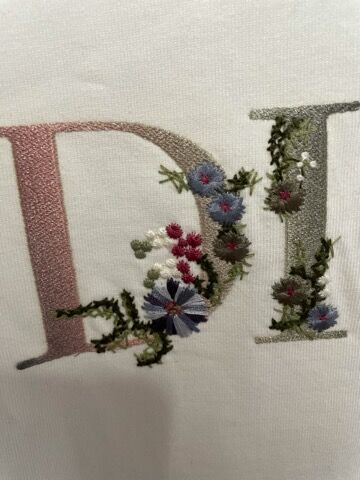 国内完売品!新品☆DIOR FLOWERS ディオール ブランドロゴ 刺繍