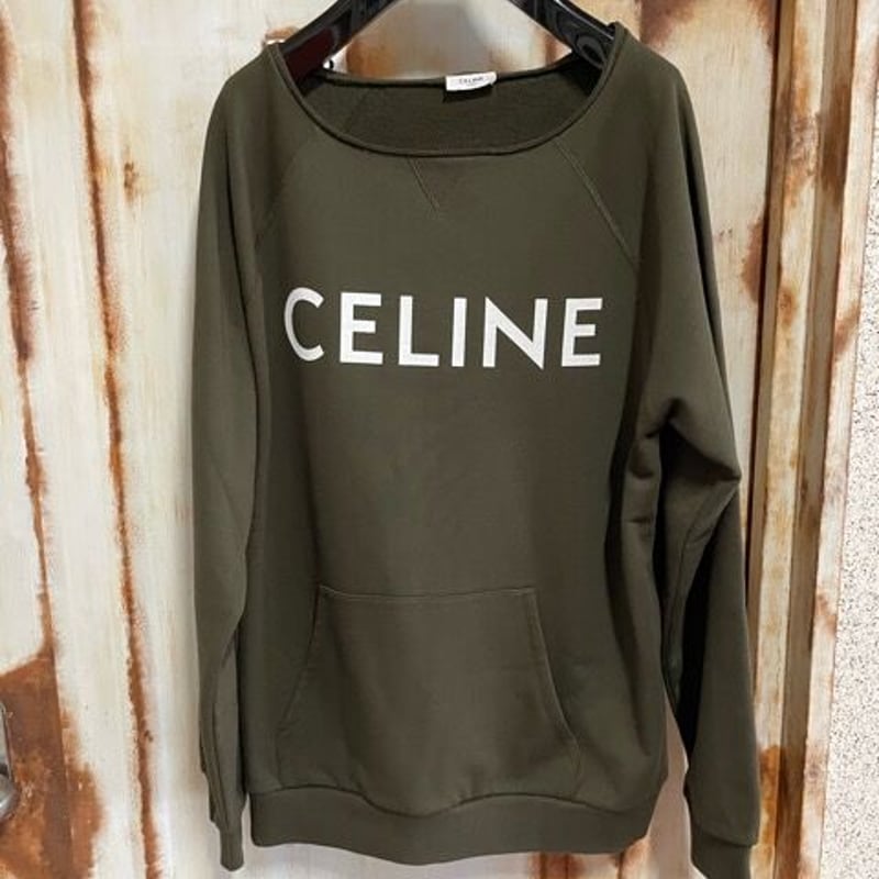 セリーヌ CELINE セリーヌロゴ ブラウン スウェット長袖 Mサイズ 新品