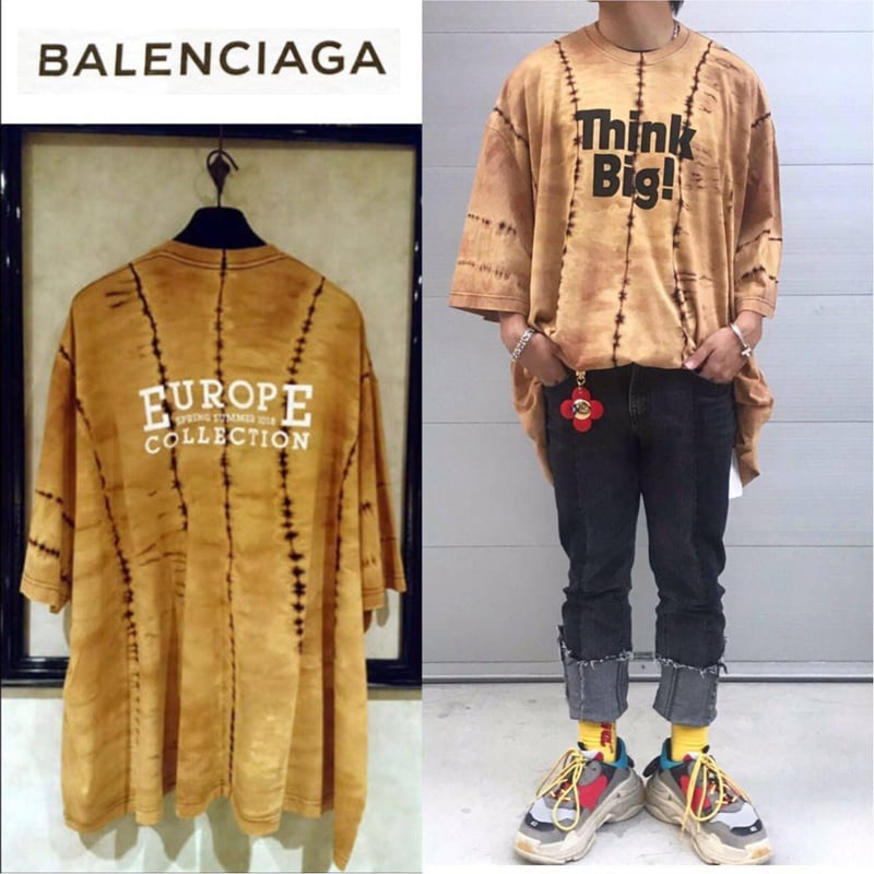 新品タグ付き☆18SS☆BALENCIAGA バレンシアガ THINK BIG! オーバーサイ...