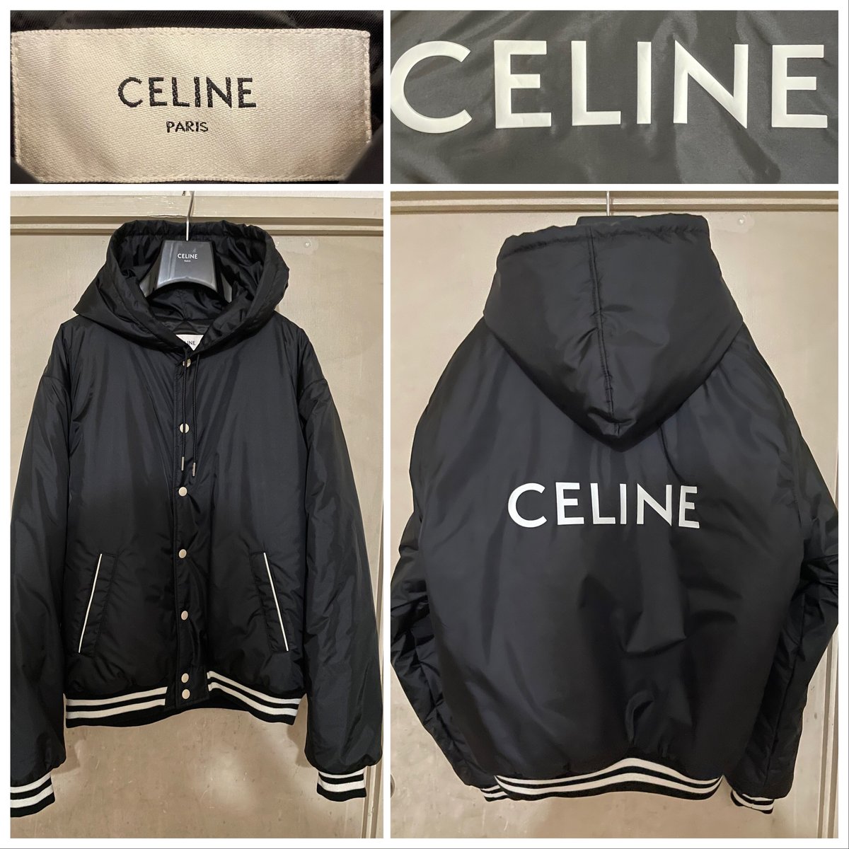 新品☆21FW☆CELINE Hedi Simane セリーヌ バックロゴ フード CELIN...