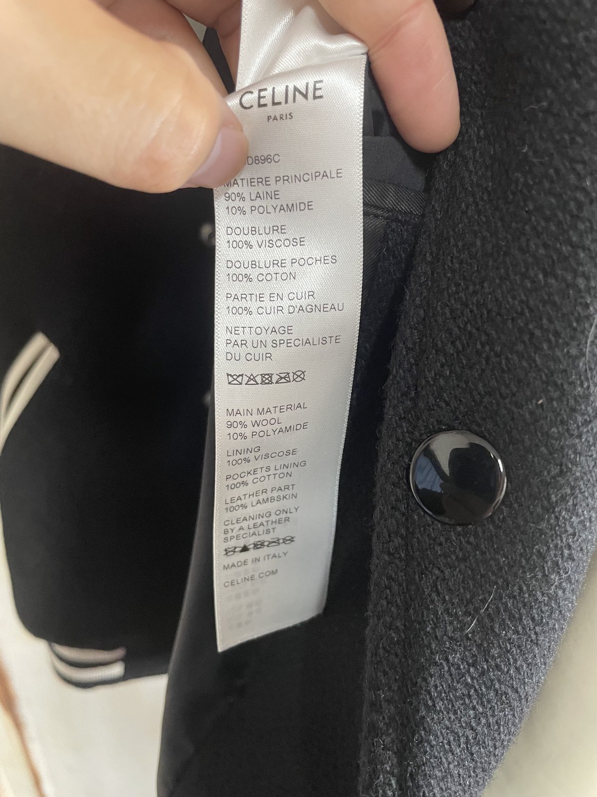 新品☆CELINE Hedi Simane セリーヌ カレッジ テディジャケット 新品☆CELINE Hedi Simane セリーヌ カレッジ テディジャケット