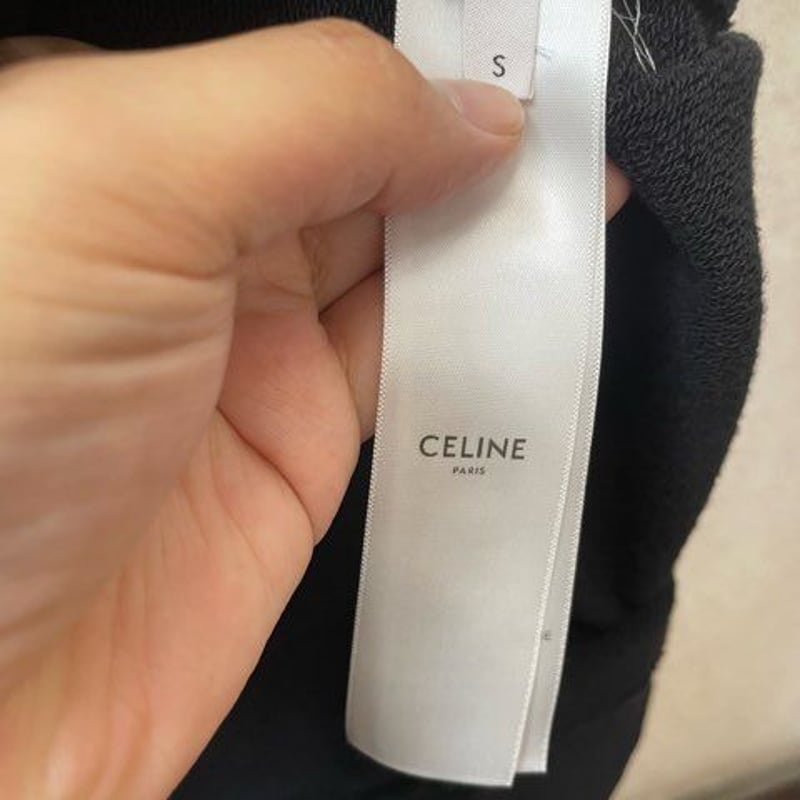 CELINE バックロゴフーディー ブラック Mサイズ