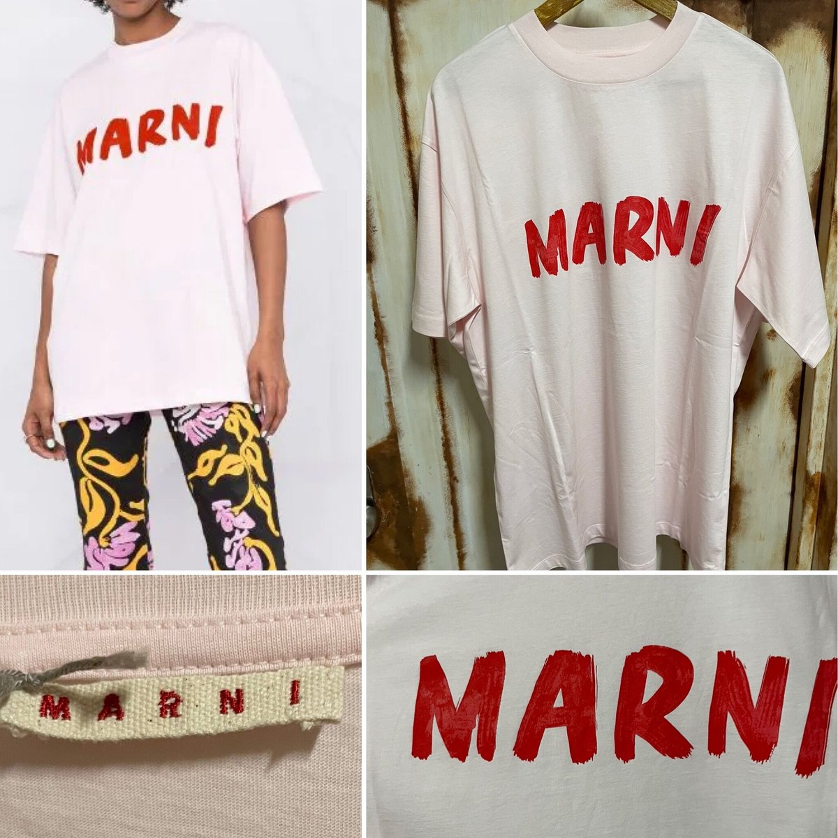 新品 MARNI マルニ ブランドロゴ レタリングプリント オーバーサイズ