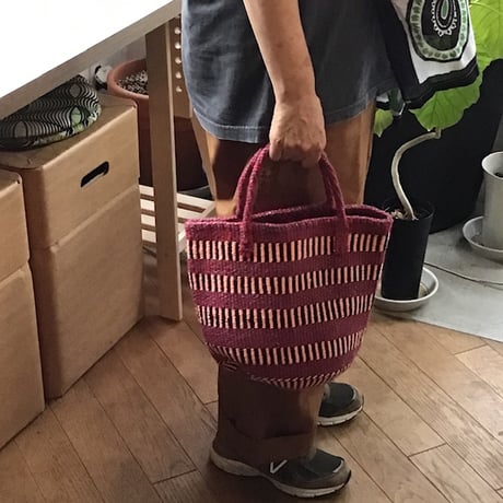 アップサイクル　アクリルサイザルバッグ　Mサイズ