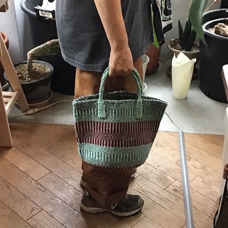 アップサイクル　アクリルサイザルバッグ　Mサイズ
