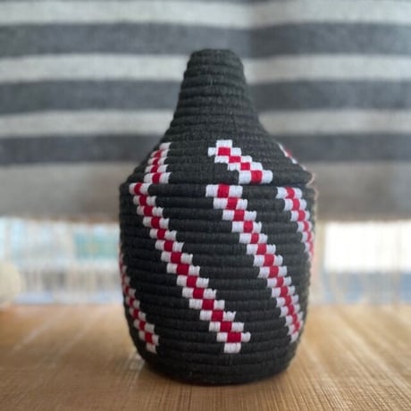 モロッコ　ベルベル　バスケット　蓋付き