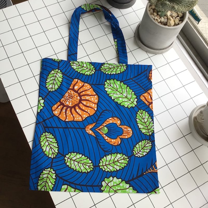 tpk】スクエアトートバッグ アフリカン 4点 tpk】スクエアトートバッグ