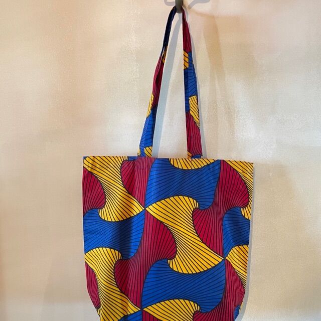 アフリカンバティック マチ付きエコバッグ 小 | mandrake