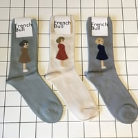 フレンチブル　レディース　カップルソックス