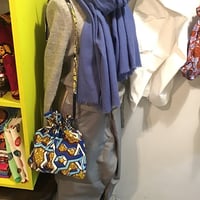 アフリカンバティック　巾着バッグ