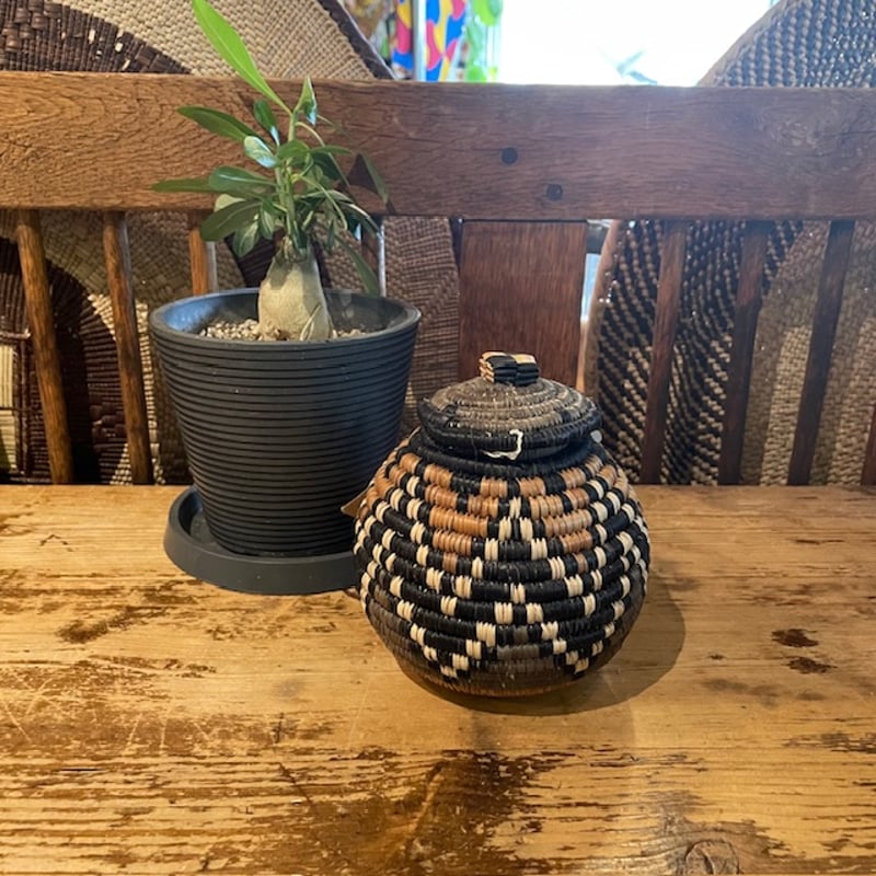 南アフリカ/ズールー族のバスケット/ボウル型/かご/民芸 【公式通販】