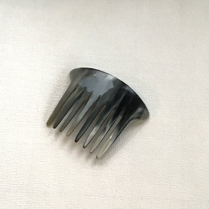 コストカム 水牛ヘアコーム 8ティース ブラックマーブル ドイツ 10×8cm