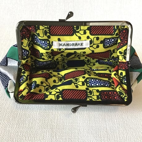 ガマ口　マチ付き　クレイジーパターン