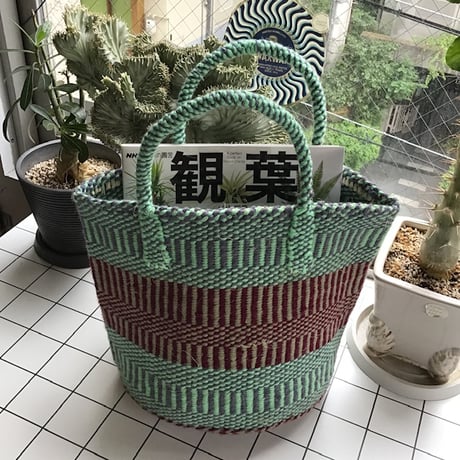 アップサイクル　アクリルサイザルバッグ　Mサイズ