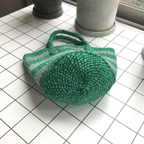 アップサイクル　アクリルサイザルバッグ　Sサイズ
