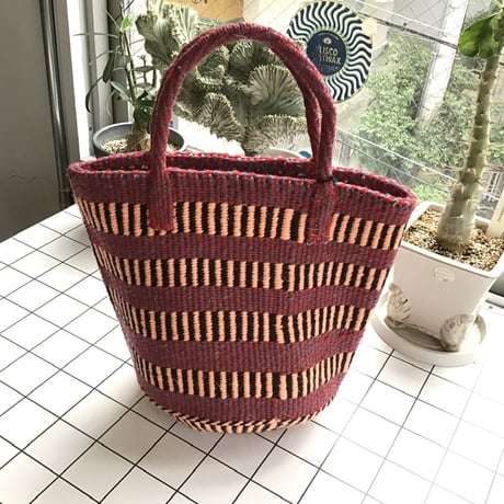 アップサイクル　アクリルサイザルバッグ　Mサイズ