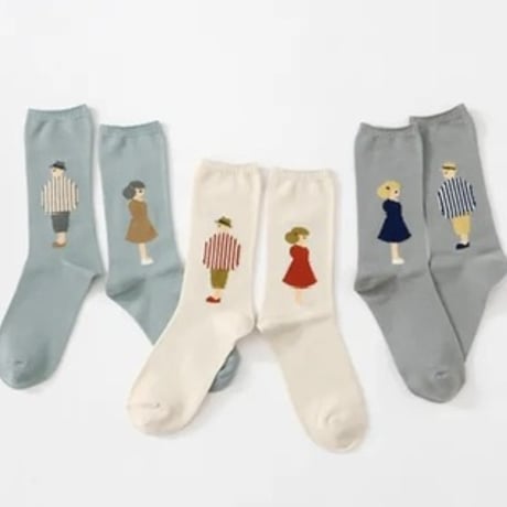 フレンチブル　レディース　カップルソックス