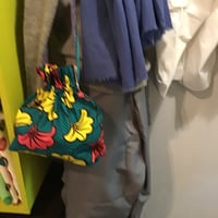 アフリカンバティック　巾着バッグ