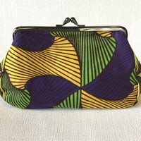 ガマ口　マチ付き　クレイジーパターン