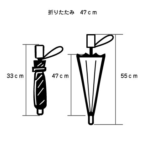 晴雨兼用折り畳み傘47cm NO.22038 | mandrake