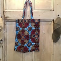 ラメ付き　アフリカンバティック　トートバッグ