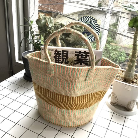 アップサイクル　アクリルサイザルバッグ　Mサイズ