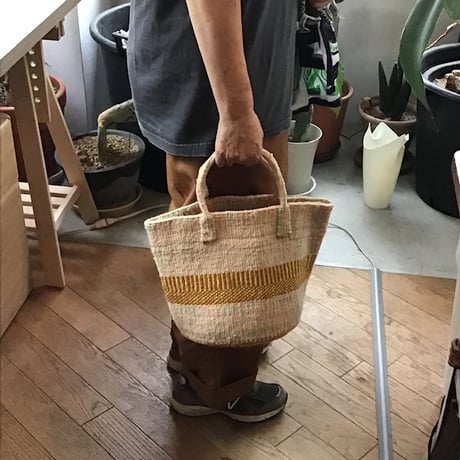 アップサイクル　アクリルサイザルバッグ　Mサイズ