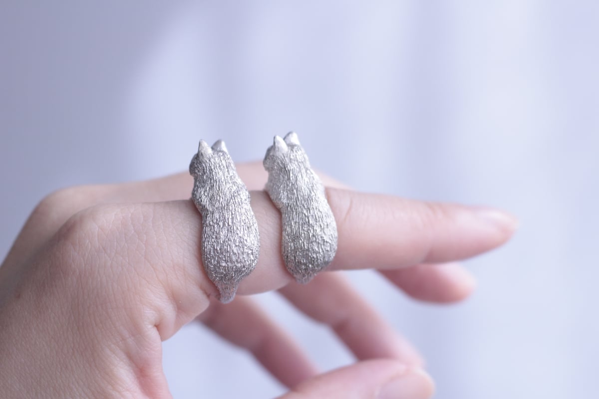 サイズオーダー】ゆび乗りネコの指輪 | ATing Jewelry