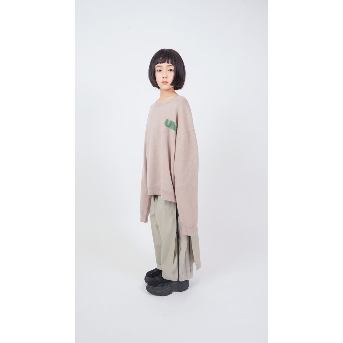 ※yun【新品】UNIONINI ユニオニーニ スカート 6-8y UNIONINI】casual pants(khaki/サイズ6-8Y、8-10Y、10-1