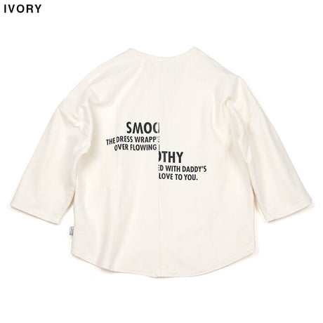 last ONE！サイズS【SMOOTHY】USA切り替え7分袖Tee（サイズS・M・L・XL)