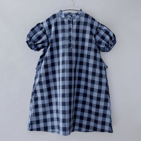 【michirico】Back gather check OP(サイズM・L・XL・XXL)