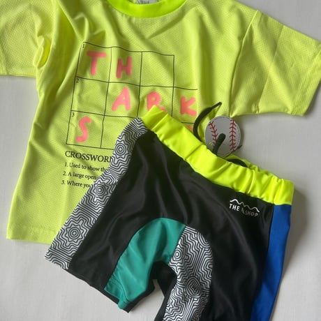 【The park shop】 CROSSWORD MESH TEE(サイズ95～145）