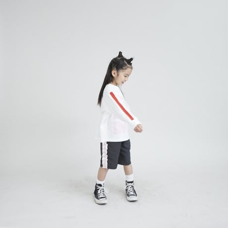 last one!サイズSS【ME.TO】×Jun　SOMETHING　ラインロングTシャツ（サイズSS、S、M）