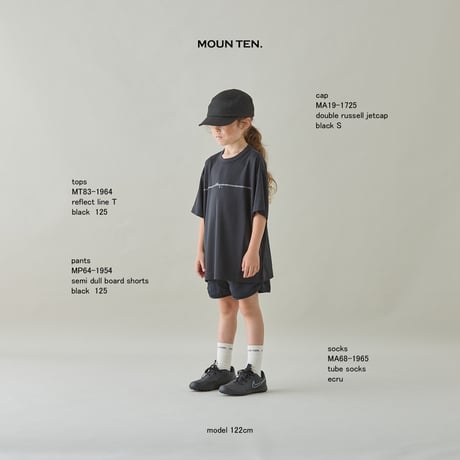 【MOUN TEN.】 double russell mesh jetcap　（black）