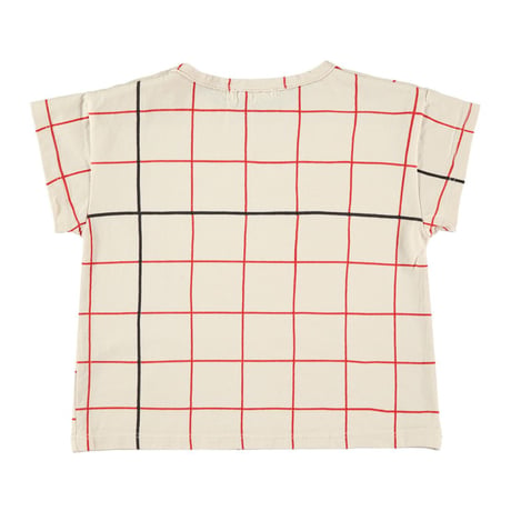 【baby clic】T-shirt　GRID RED(サイズ２４M、４Y、６Y、８Y）