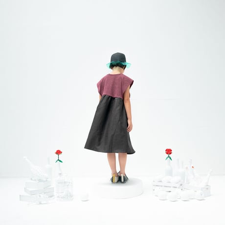 【zzz by bedsidedrama】Combination dress(black・サイズ１・２）