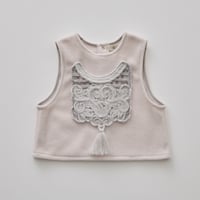【eLfinFolk】 Cord Embroidery Sleeveless Tops　（ivory・サイズ95，110、125）