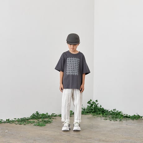 【MOUN TEN.】 organic stripe 1tuck pants（サイズ110・125・140）