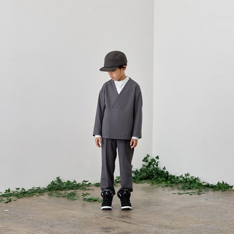 【MOUNTEN.】polyester canapa slacks（charcoal）サイズ１４０
