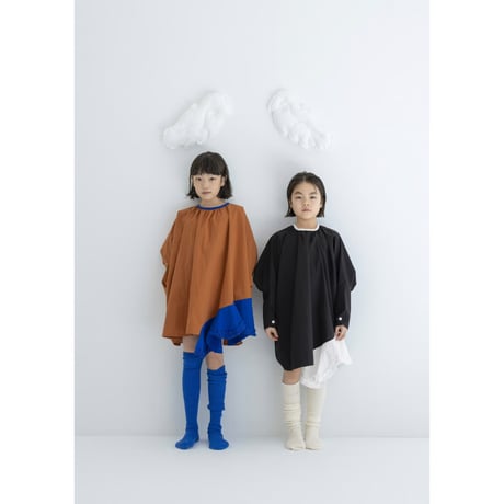 【folkmade】 Flare wide dress (ブラック×ホワイト/サイズS、M、L、LL、F)