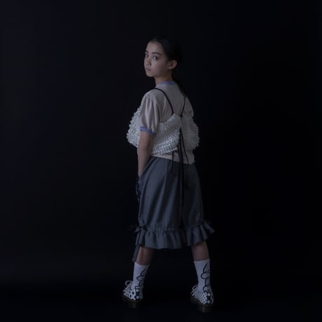 【franky grow】RIBBON ORGANDY BUSTIER （サイズF)
