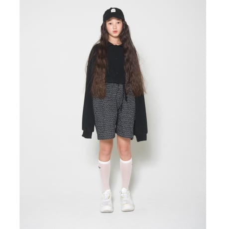【UNIONINI】flower shirring short pants(サイズ4-6Y、6-8Y、8-10Y、10-12Y)