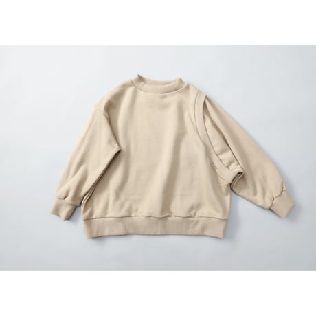 【michirico】Asymmetry pullover(モカベージュ・大人Fサイズ）