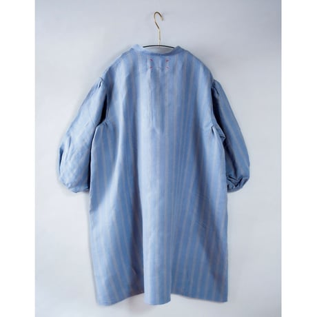 【michirico】 Stripe linen OP（サイズL、XL、XXL)