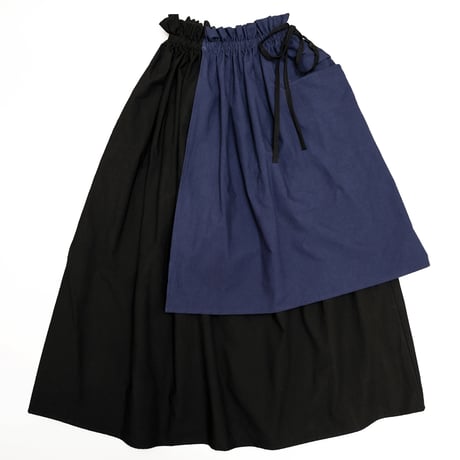 【michirico】 Big pocket gthered skirt　(大人サイズM）