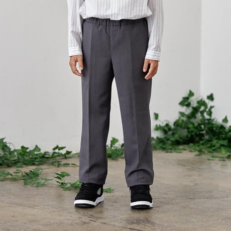【MOUNTEN.】polyester canapa slacks（charcoal）サイズ１４０