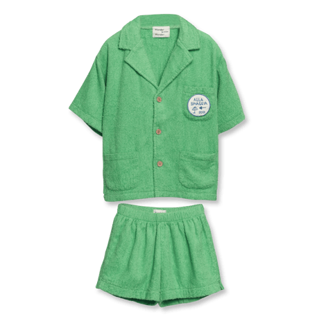 【WONDER&WONDER】Terry Beach Set lime（サイズ1/2Y～11/12Y)