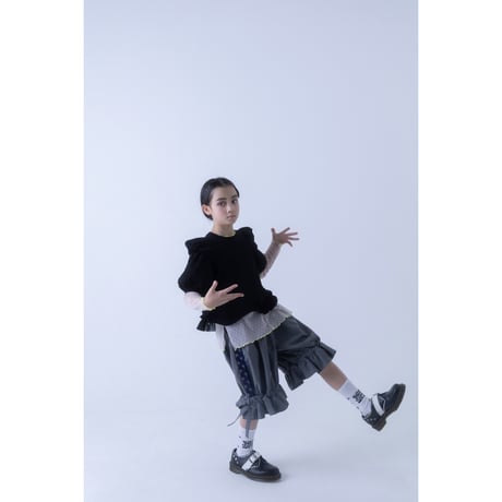 【franky grow】WING SHOULDER FRILL TEE (サイズL、LL）
